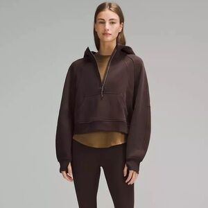 NWT Lululemon Scuba Oversized Half-Zip Hoodie Espresso Brown Women’s XL/XXL